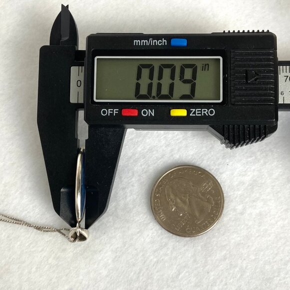 Sterling Silver 925 Bezel Set Blue Kyanite Pendant Necklace 18.75" Box Chain - Picture 15 of 16